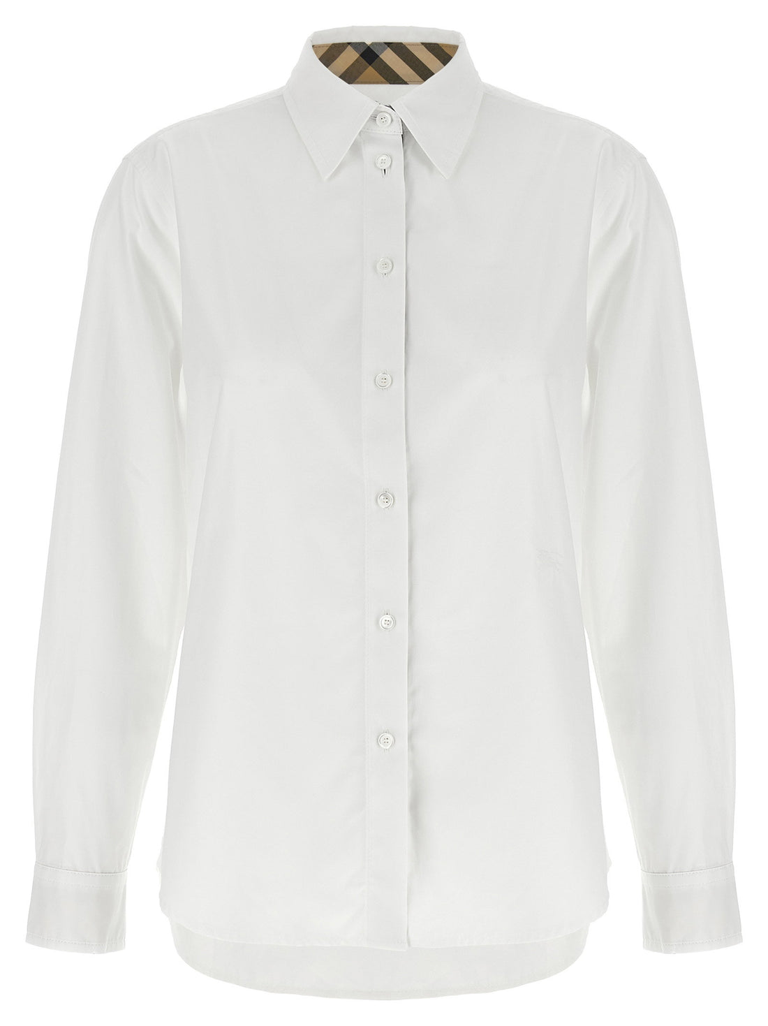 Burberry Check Insert Shirt White