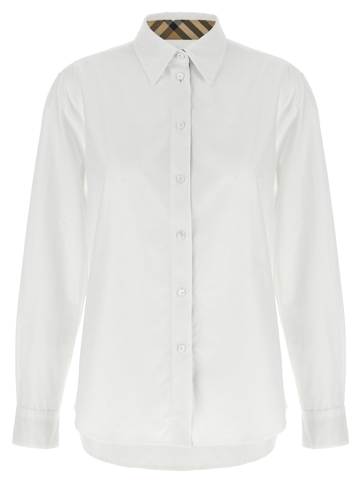 Burberry Check Insert Shirt White