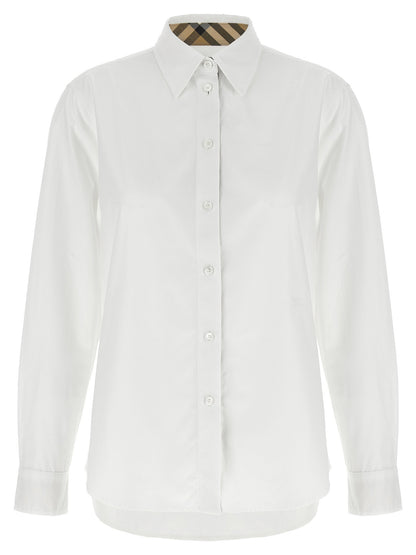 Burberry Check Insert Shirt White