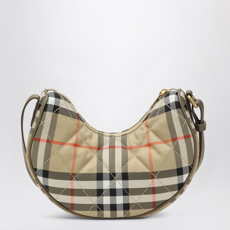 Burberry Medium Horseshoe Crossbody Bag in Beige