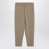 Burberry Beige cashmere-blend joggers with iconic embroidery brown