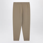 Burberry Beige cashmere-blend joggers with iconic embroidery brown