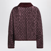 Burberry Mahogany Cropped Quilted Nylon Jacket Brown