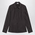 Burberry Slim-Fit Cotton Shirt Brown with Check Collar Detail Brown