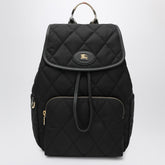 Burberry Quilted Nylon Horseshoe Backpack Black