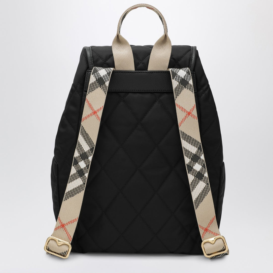 Burberry Quilted Nylon Horseshoe Backpack Black