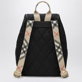 Burberry Quilted Nylon Horseshoe Backpack Black