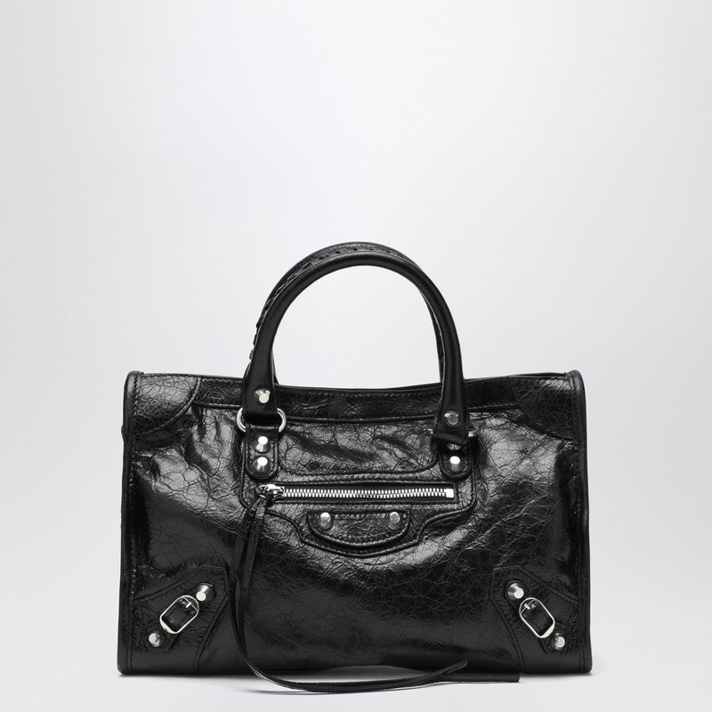 Balenciaga Le City Small Tote Bag in Black Leather Black