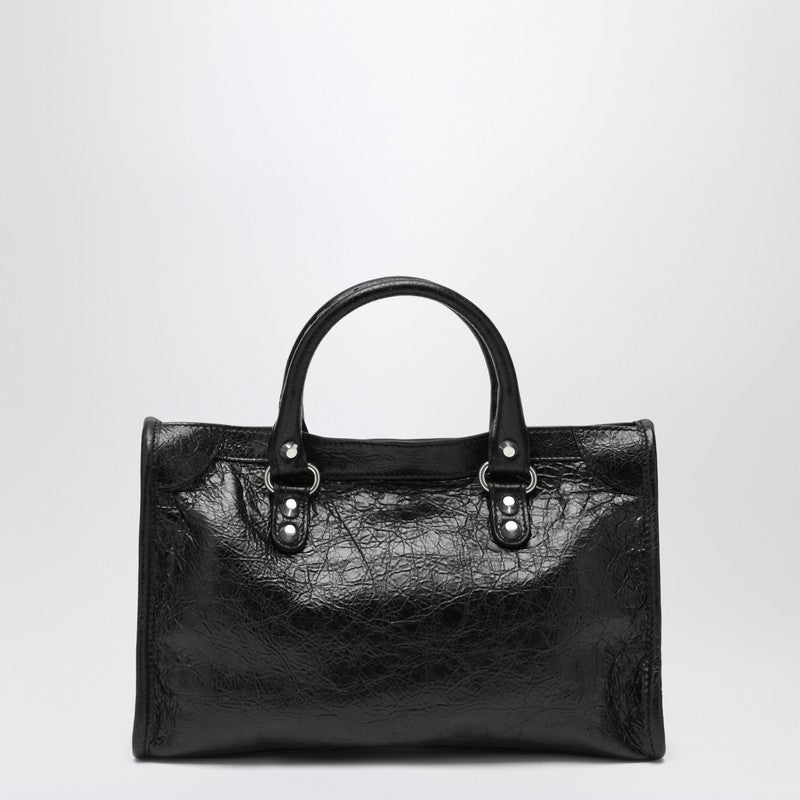 Balenciaga Le City Small Tote Bag in Black Leather Black