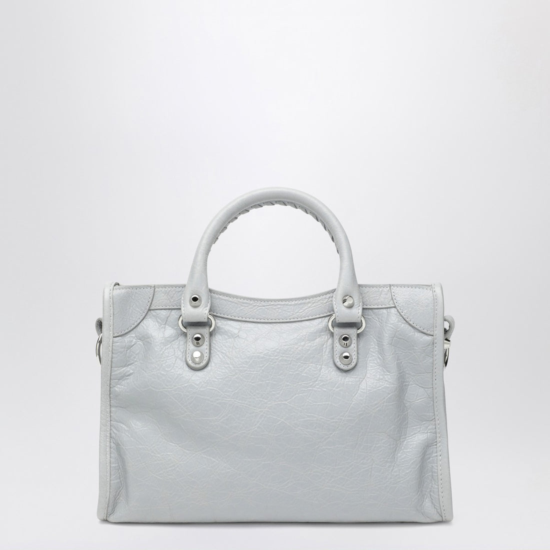 Balenciaga Le City Small Leather Tote Bag Light Grey Grey