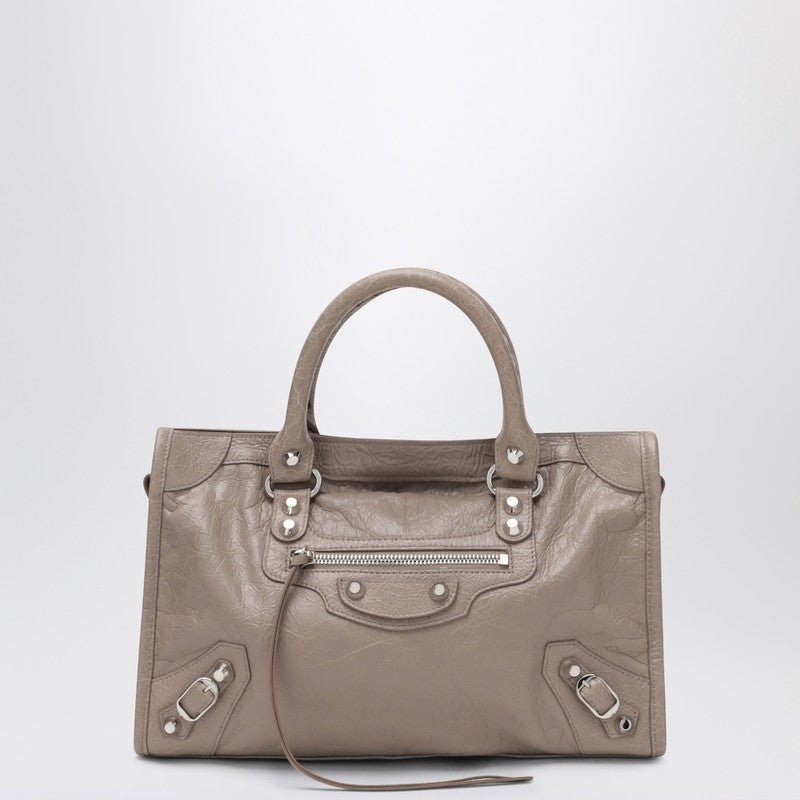 Balenciaga Le City Small sesame-coloured lambskin tote bag beige