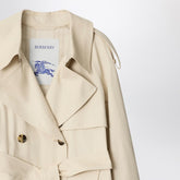 Burberry Light Beige Cotton Double-Breasted Trench Coat Beige