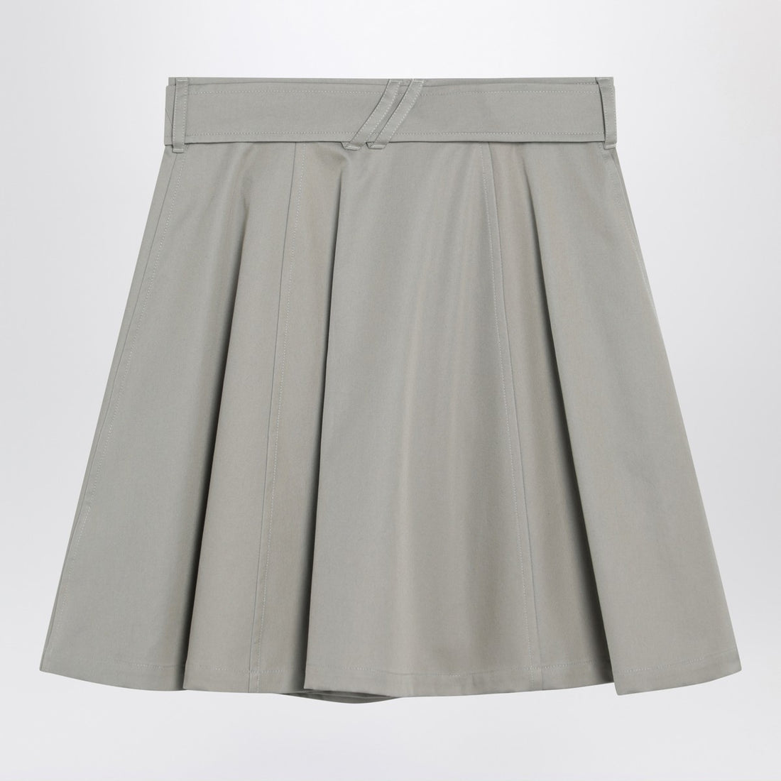 Burberry Beige Gabardine Mini Skirt with High Waist and Belt Beige