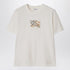 Burberry White Cotton Jersey T-shirt With Equestrian Knight Embroidery White