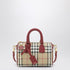 burberry mini check bowling bag beige