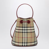 Burberry Check Mini Bucket Bag Beige