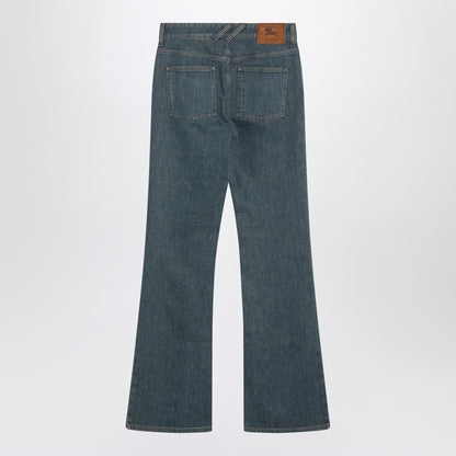 Burberry Mid-blue Check Pocket Jeans Blue