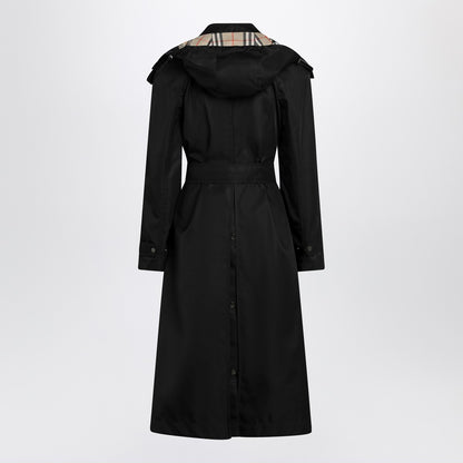 Burberry Long Nylon Car Coat Black