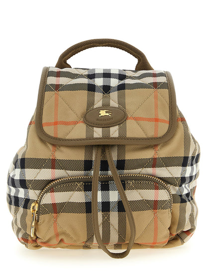 Burberry Horseshoe Mini Backpack Beige