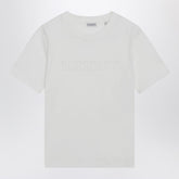 Burberry Embroidered Logo Cotton T-shirt White