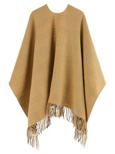 Burberry Check Wool Reversible Cape Beige