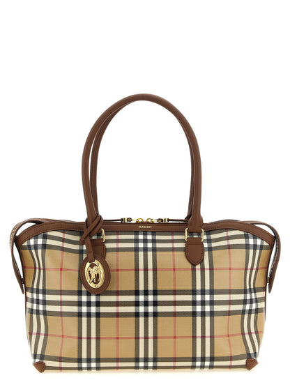 Burberry Small Check Shopping Bag Beige