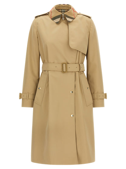 Burberry Sandridge Trench Coat Beige