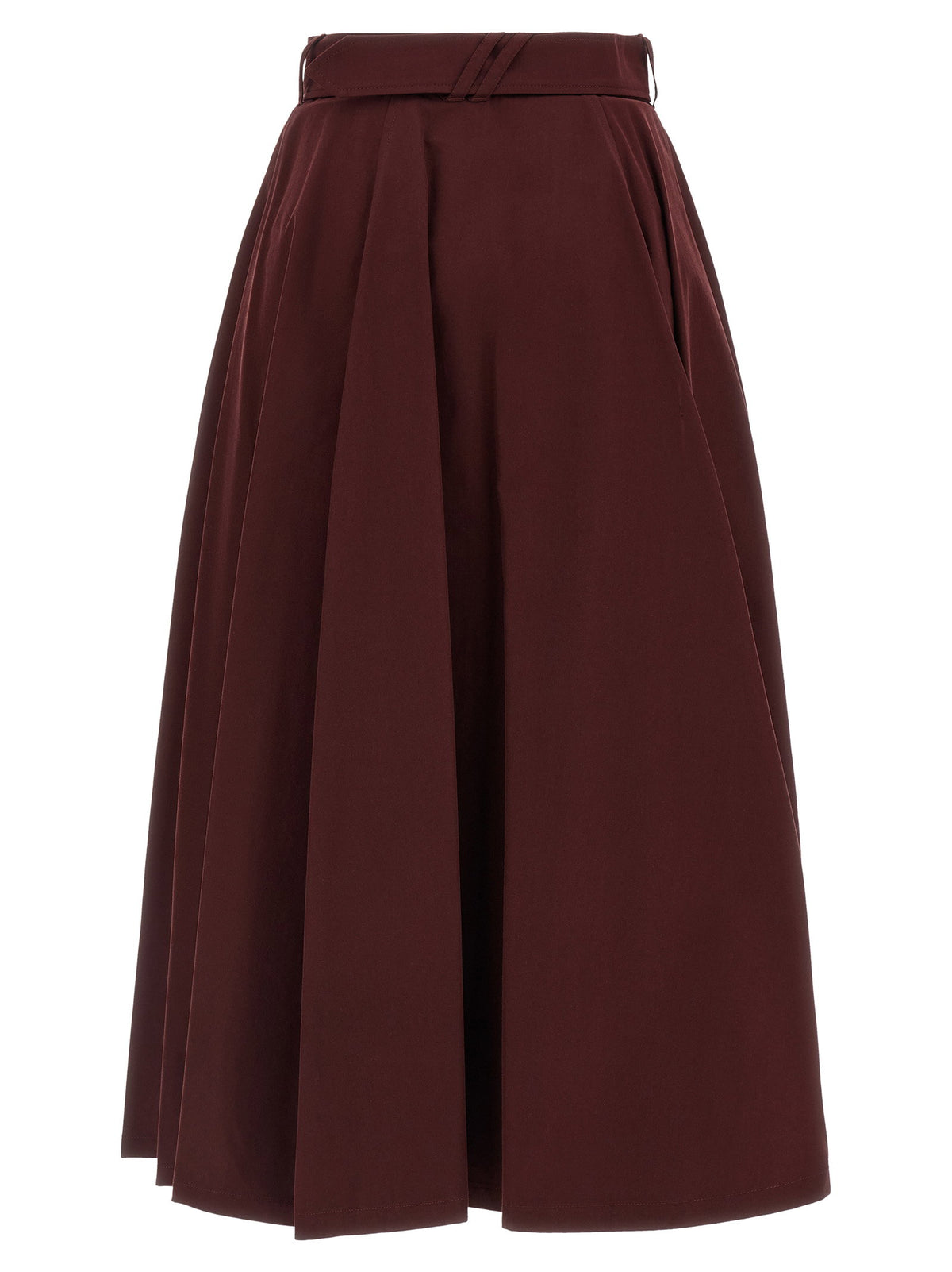 Burberry Gabardine Trench Coat Skirt Bordeaux
