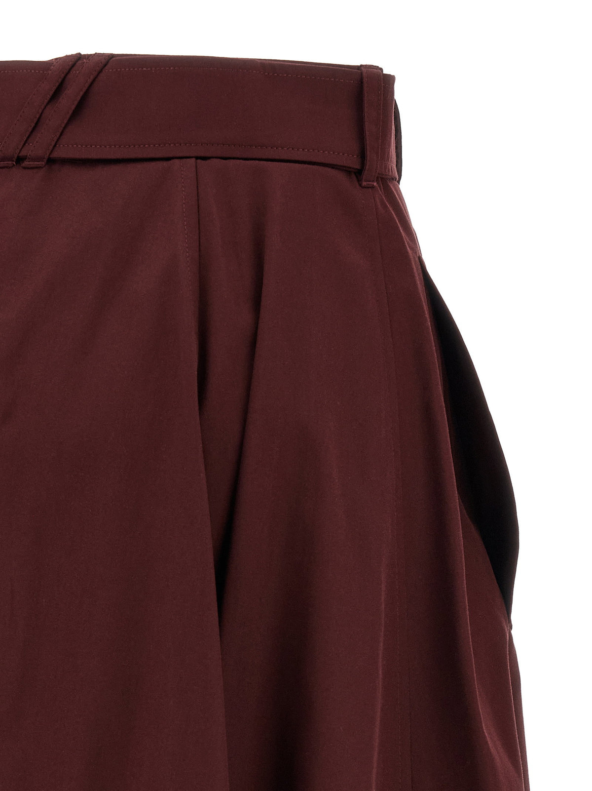 Burberry Gabardine Trench Coat Skirt Bordeaux