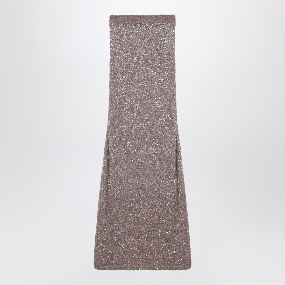 Balenciaga Light brown and silver sequin-embellished maxi skirt brown