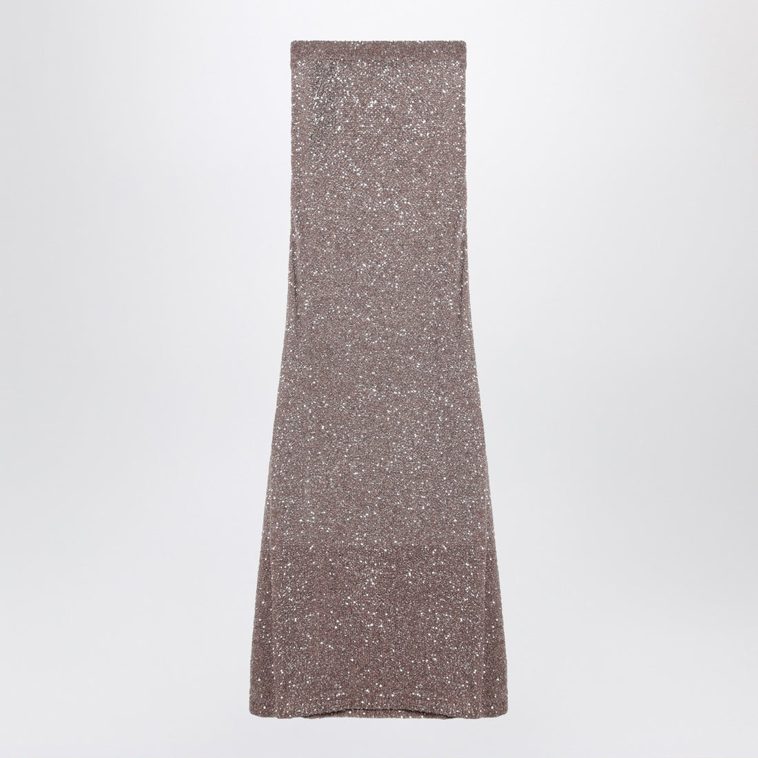 Balenciaga Light brown and silver sequin-embellished maxi skirt brown