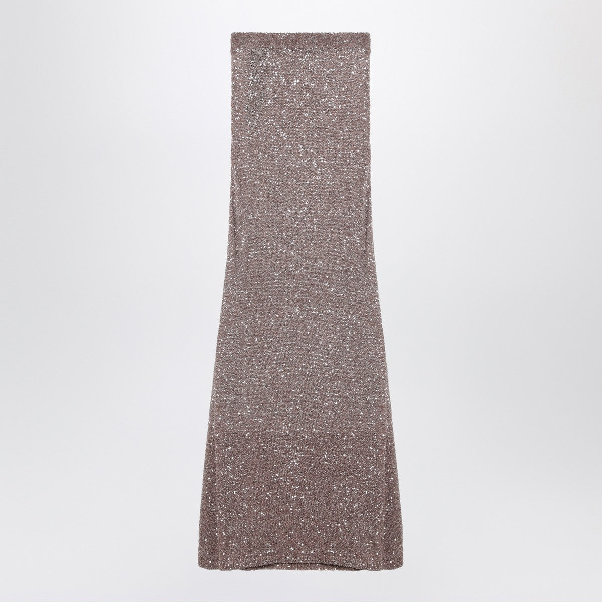 Balenciaga Light brown and silver sequin-embellished maxi skirt brown