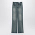 Alexander Mcqueen Flared Turn-Up Waist Jeans in Indigo Blue