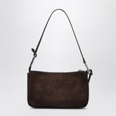 Balenciaga Rodeo Brown Suede Shoulder Clutch Bag brown