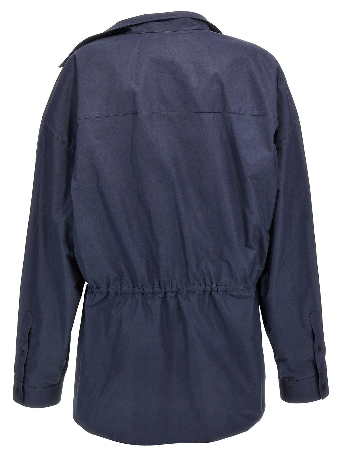 Balenciaga Stile Camicia Mini Dress Blue