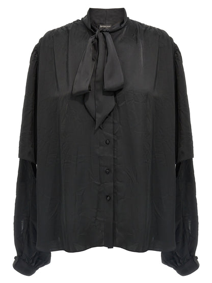 Balenciaga Double Sleeve Shirt Black