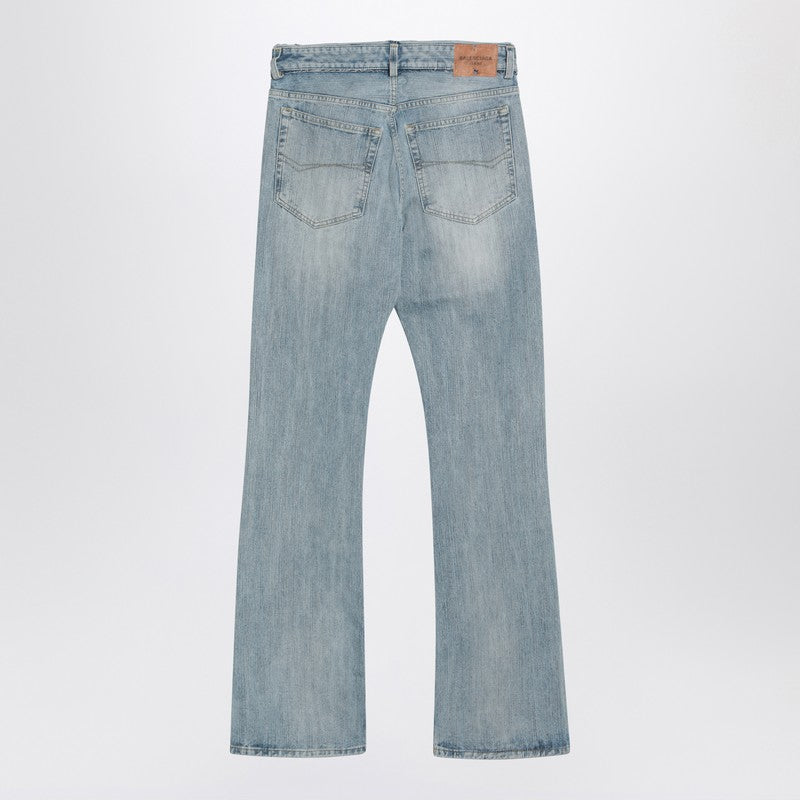 Balenciaga Low-Waisted Light Blue Faded Denim Jeans light blue