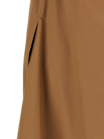 Saint Laurent Flounce Dress Brown