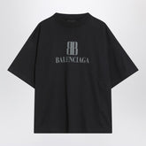 Balenciaga Faded Nano BB Medium Fit T-shirt Black 