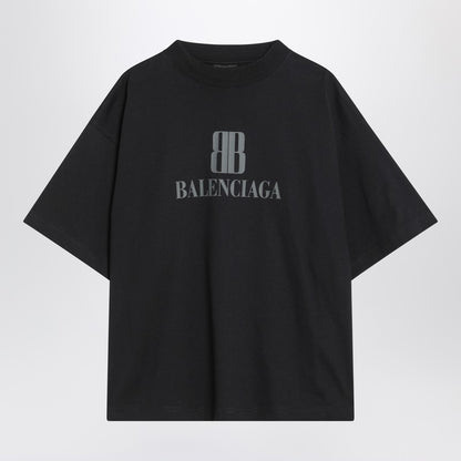 Balenciaga Faded Nano BB Medium Fit T-shirt Black 