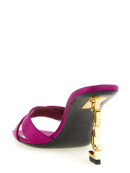 Saint Laurent Opyum Mules Fuchsia