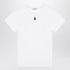 Alexander Mcqueen White Cotton T-shirt with Inverted Skull Embroidery White