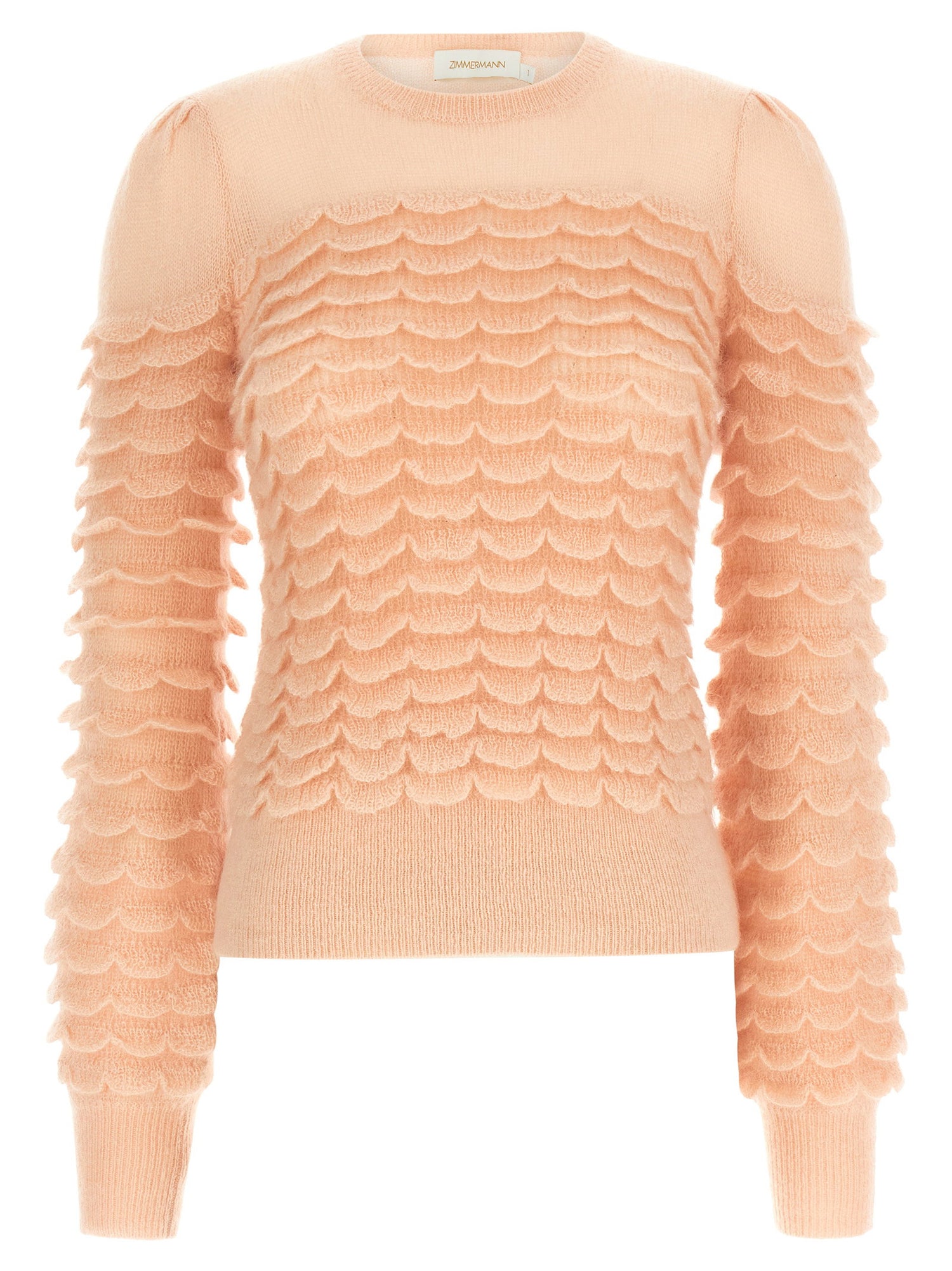Zimmermann Hypnotic Scallop Sweater Pink