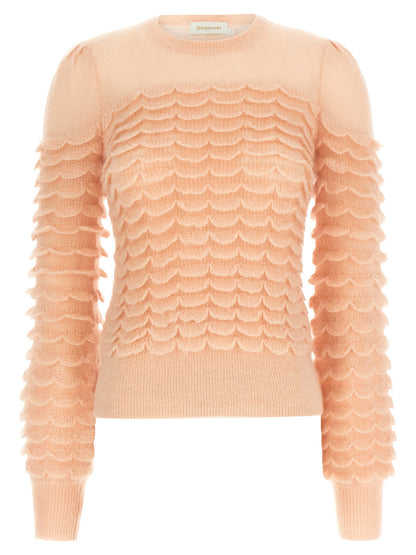 Zimmermann Hypnotic Scallop Sweater Pink