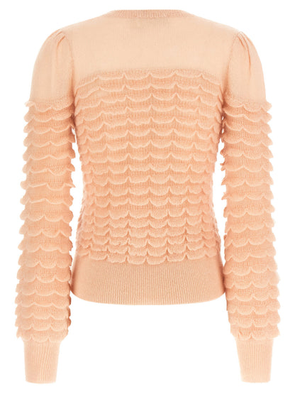Zimmermann Hypnotic Scallop Sweater Pink