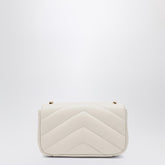 Saint Laurent LouLou Mini Cream Quilted Lambskin Crossbody Bag White