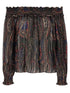 Saint Laurent Smock Stitch Blouse Multicolor