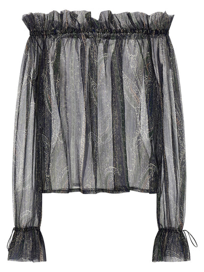 Saint Laurent Lurex Blouse Multicolor