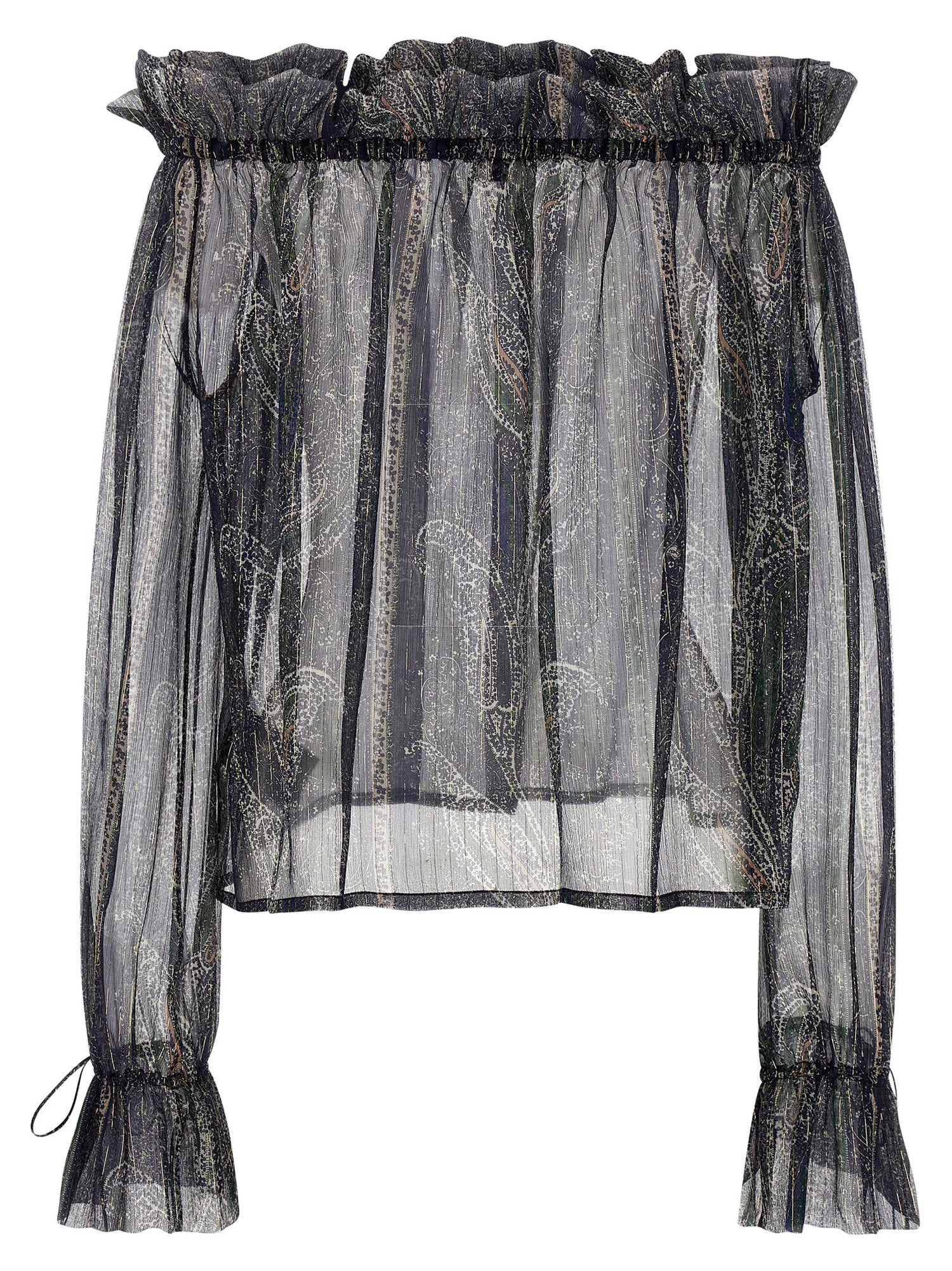 Saint Laurent Lurex Blouse Multicolor
