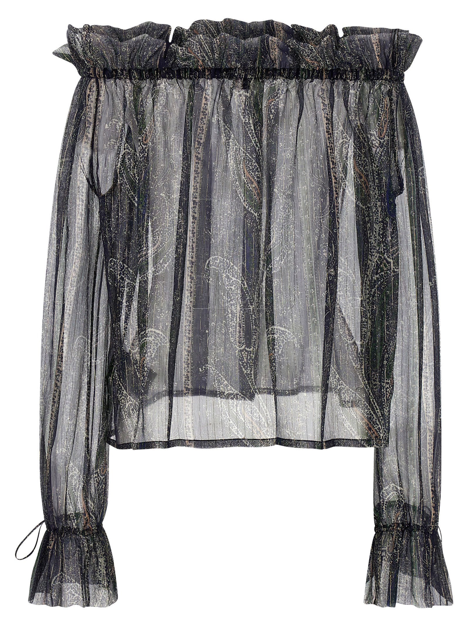 Saint Laurent Lurex Blouse Multicolor